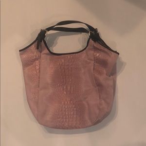 Pink Kreativa Crocodile Pure Leather Handbag